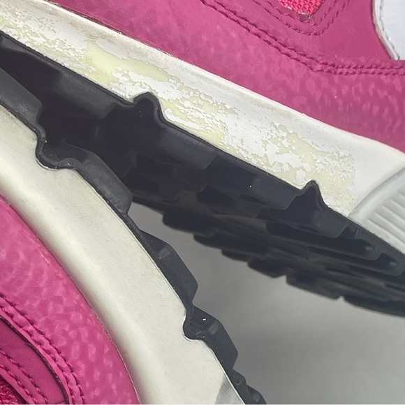 Nike Air Max 90 ‘13 GS Sneakers Youth US 5Y Textured Leather Elephant Pink White - Picture 12 of 16